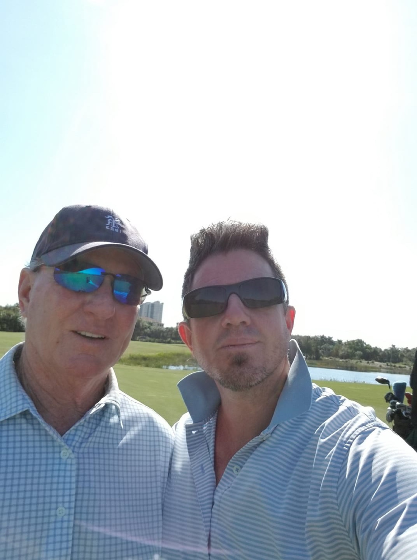 Brian taking a selfie on the golf course